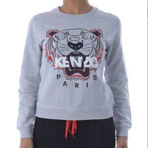 Kenzo Kids Tiger Sweatshirt – Gray – Size Kids L (Fits Adult S)